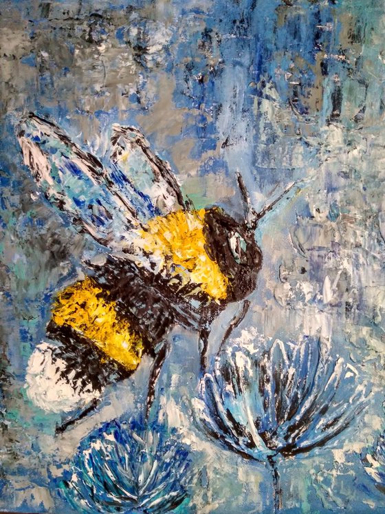 Winter bumblebees, 50x35 cm.