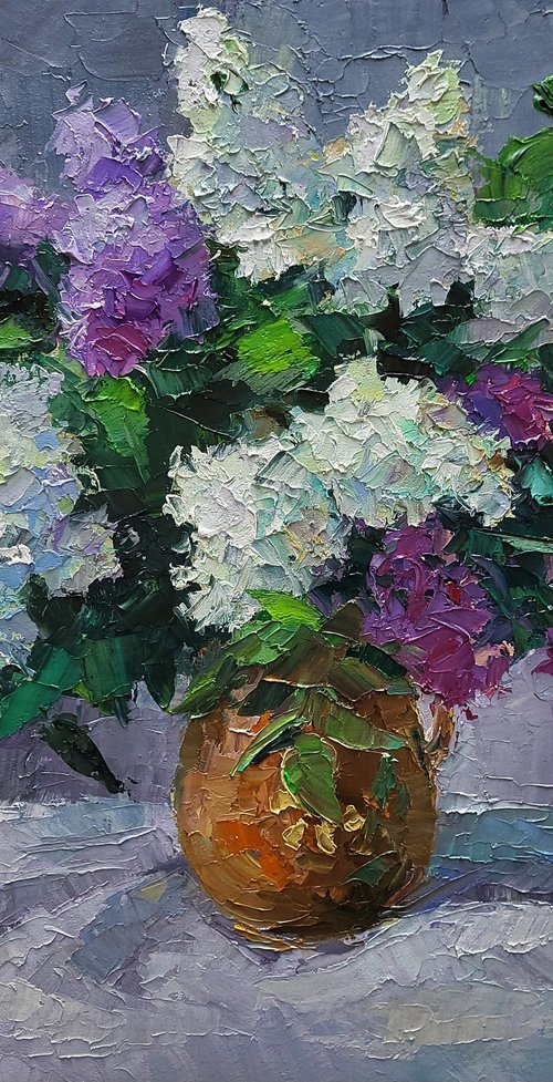 Lilac in a jug by Boris Serdyuk