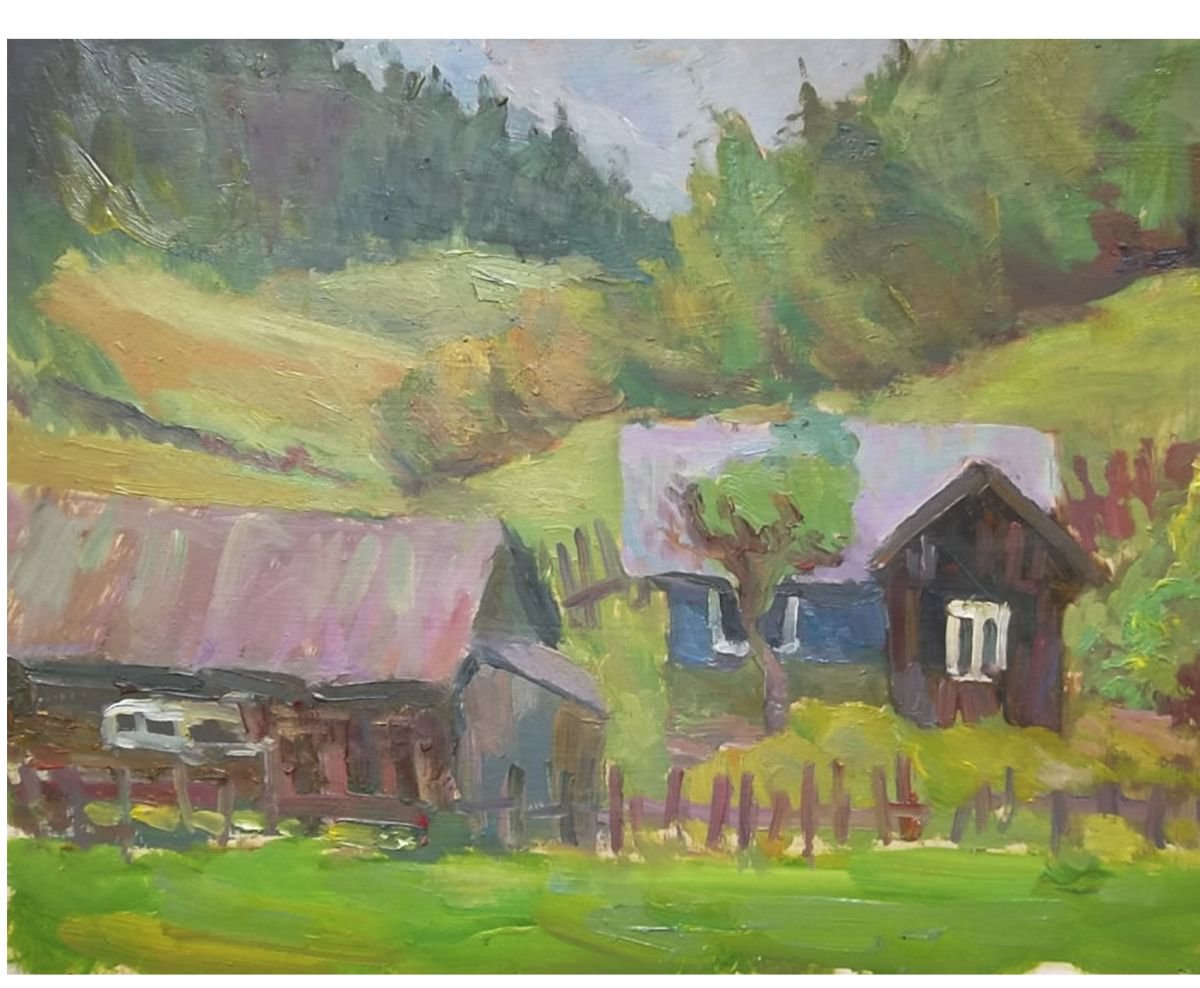 in Carpathian village by Oleksa Chornyi