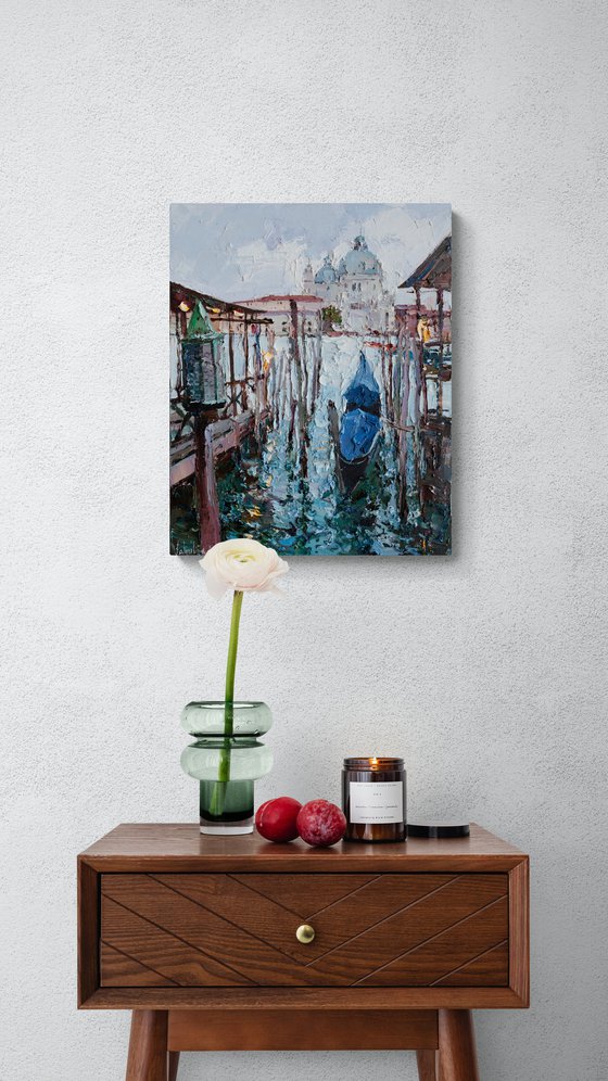 Gondola in Venice painting
