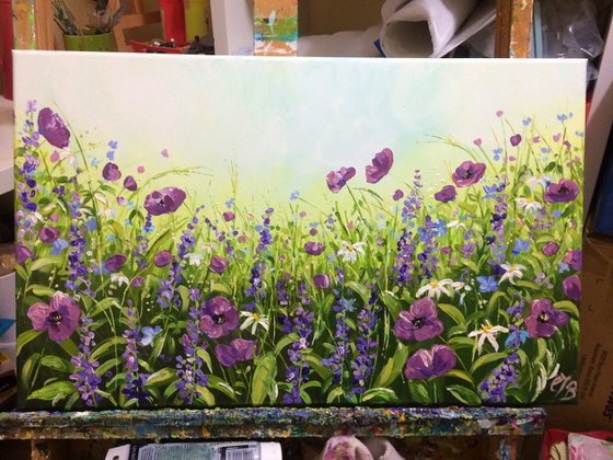 Purple Meadow (floral landscape)