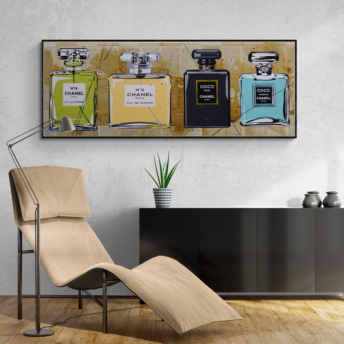 Urban And Pop Painting , Summer Coco By Franko, 63 X 24, Artwork For Sale On Artfinder