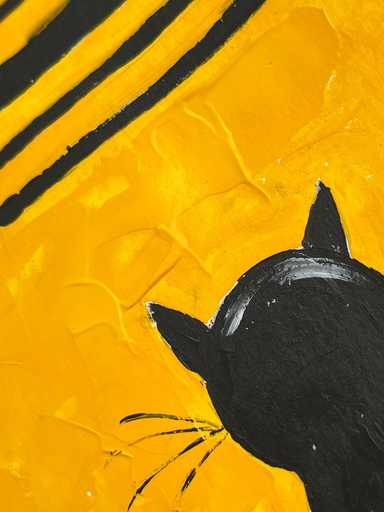 Kandinsky Cat Original Painting
