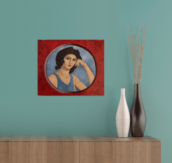 Pompeian girl 01 - Encaustic