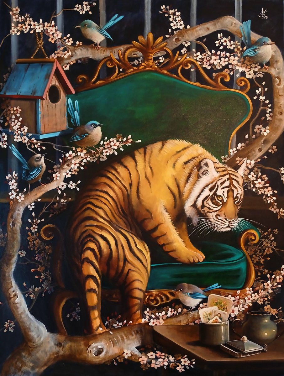 Surrealistic Animal Acrylic Painting By Valentina Toma