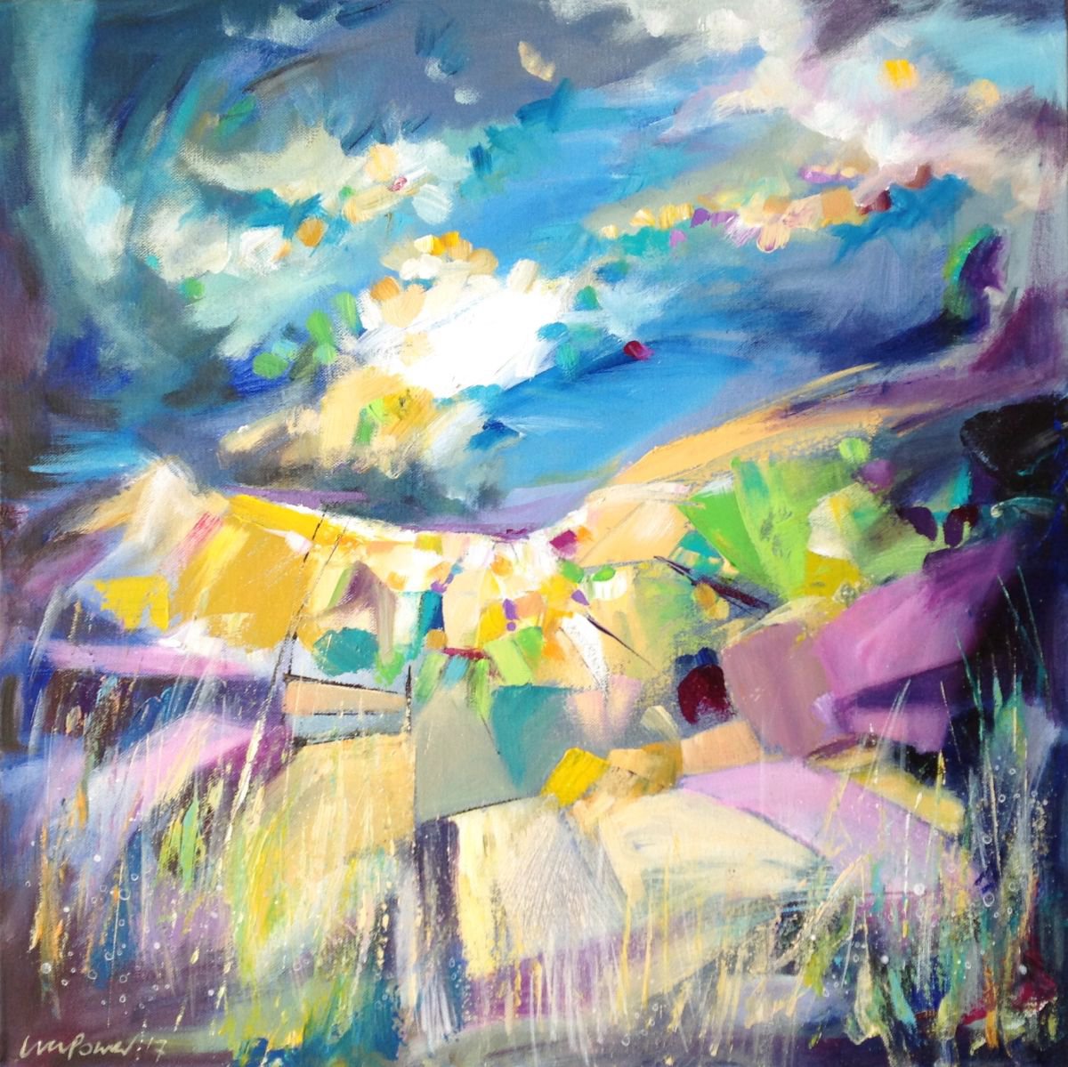 Purple Landscape By Luci Power, 24 X 24, Artwork For Sale On Artfinder