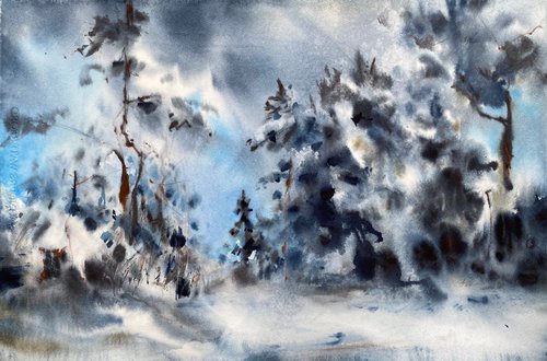 Snowy day at Jrvej park by Anna Boginskaia