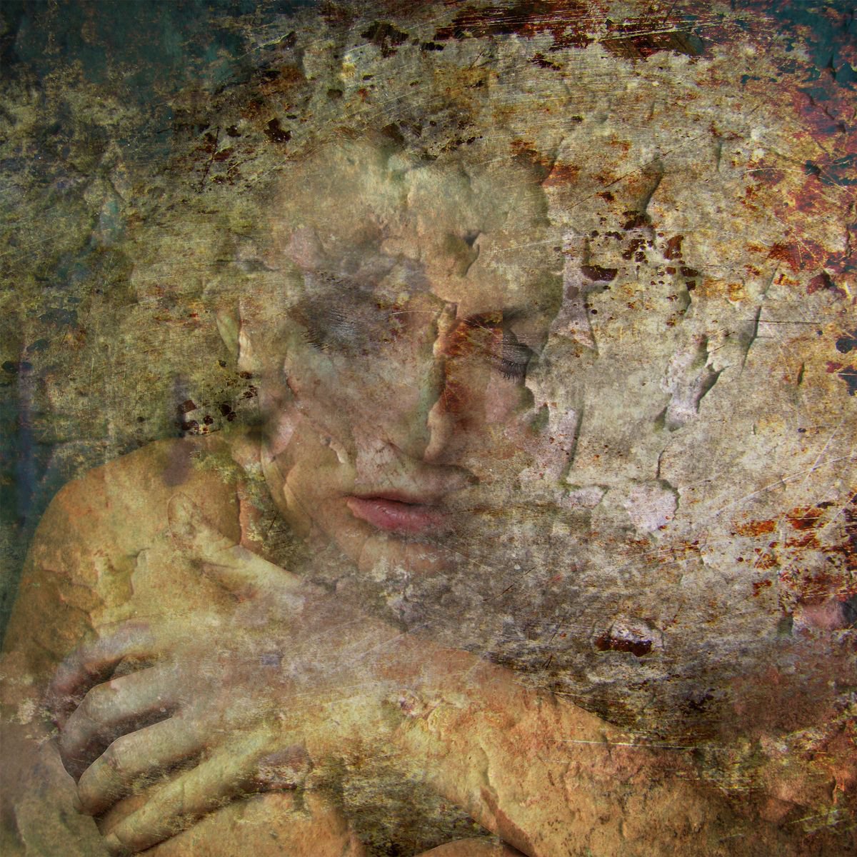 Illustrative Portrait Photograph By Srdjan Jevtic, 24 X 24", Sleeping 60 Cm X 60 Cm, Original Artwork