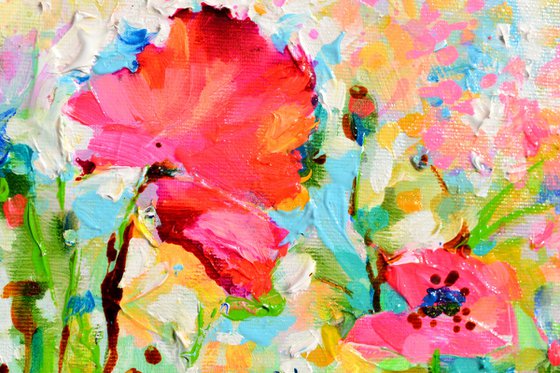 Red Opium Poppy Field