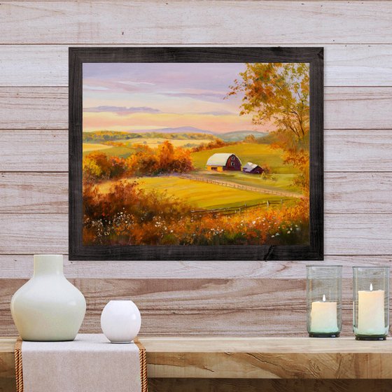Warm tones rural landscape