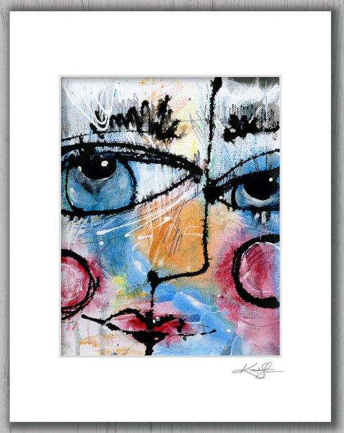 Funky Face Whimsy 14 - Painting by Kathy Morton Stanion by Kathy Morton Stanion