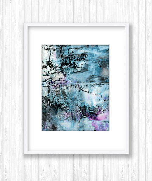 Enchanted Moments - Mixed Media Abstract Painting in mat by Kathy Morton Stanion by Kathy Morton Stanion