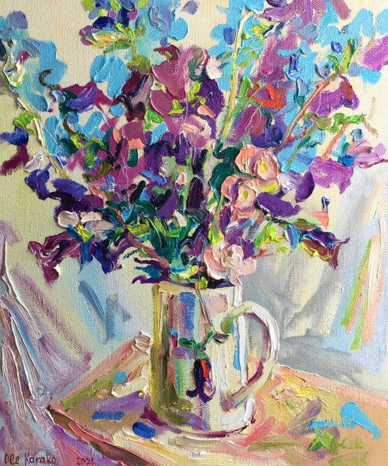 Delphinium in a Vase