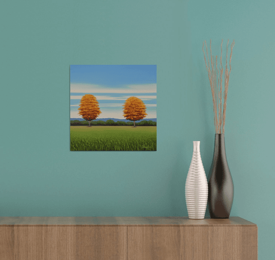 Gold Trees - Blue Sky