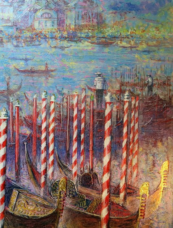 Golden Gondolas of the Venice Carnival