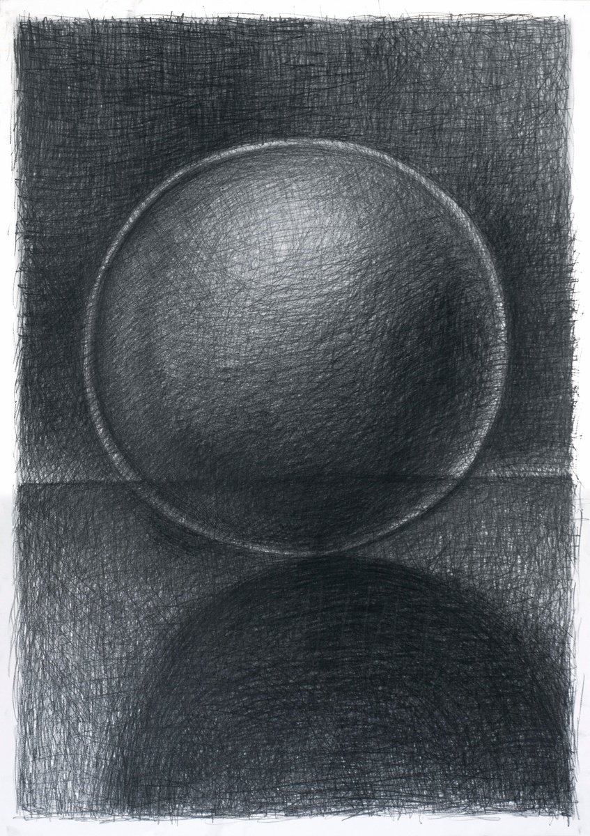 Abstract Pencil Drawing By Oto Macek, 23 X 33", Untitled 740, Original Artwork