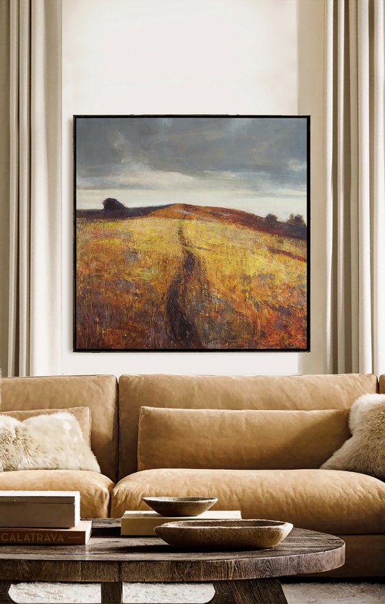 Your Path 30x30 in 76x76cm Contemporary Art by Bo Kravchenko