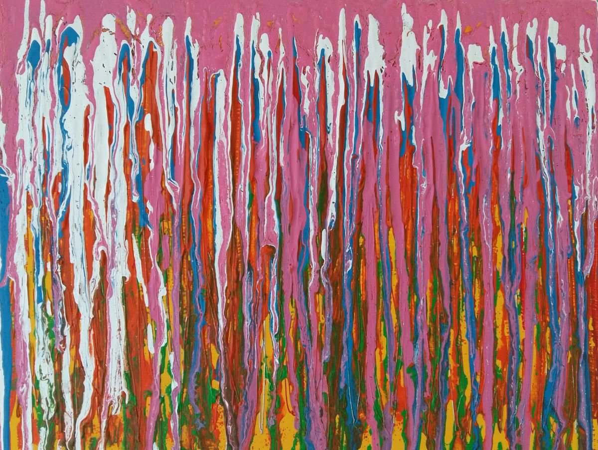 Abstraction Colors of summer, original painting 4030 cm, FREE SHIPPING by Larissa Uvarova