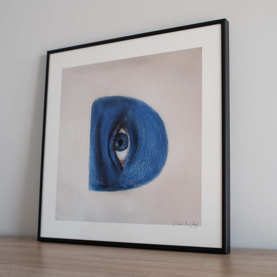 Synesthetic Letters - D (Framed)