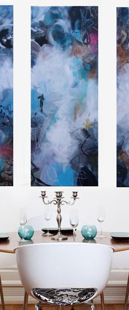 XXL SOFT WHISPERS TRIPTYCH by Susan Wooler