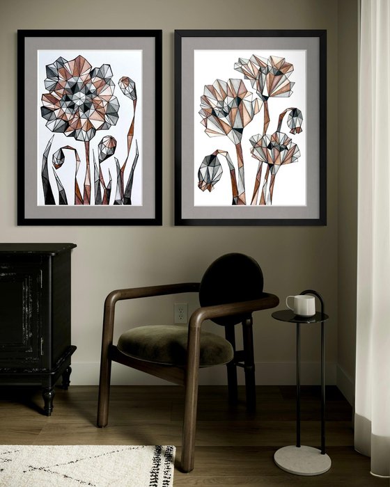 TERRACOTTA POPPY IN CALM FIELD