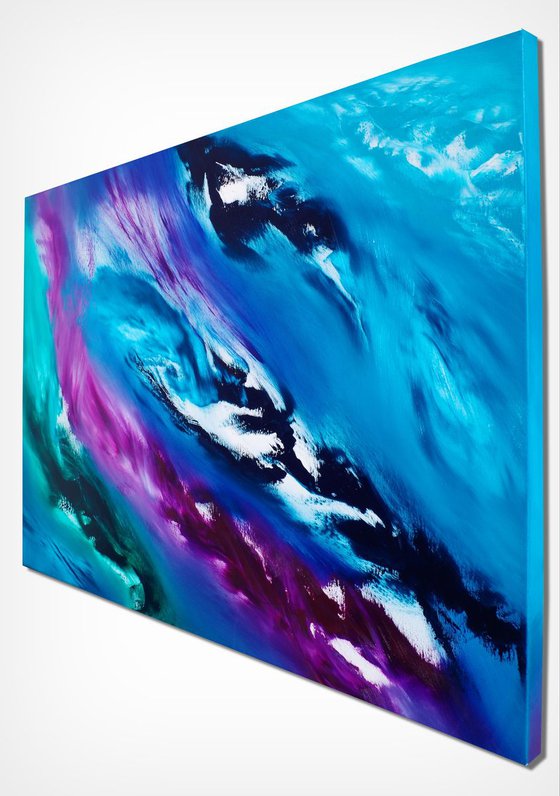 Blue Sky, Diptych, n° 2 Paintings, 200x70 cm