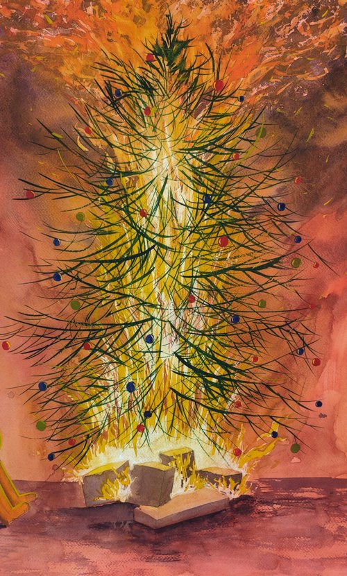 Christmas tree in Ukraine by Eugene Gorbachenko