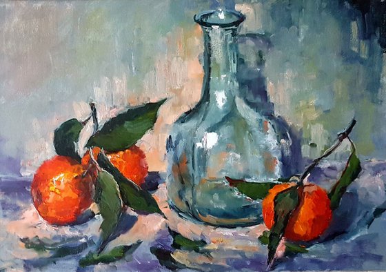 Still life with tangerines