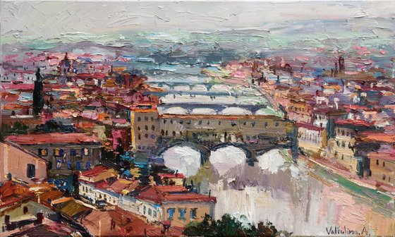 The bridges of Florence - Italy Landscape painting