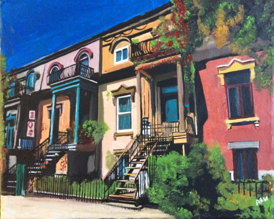 Montréal, Coloured Houses in Summer
