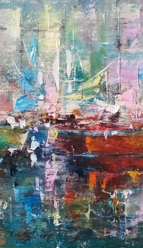 Composition with boats 01 by Andrej  Ostapchuk