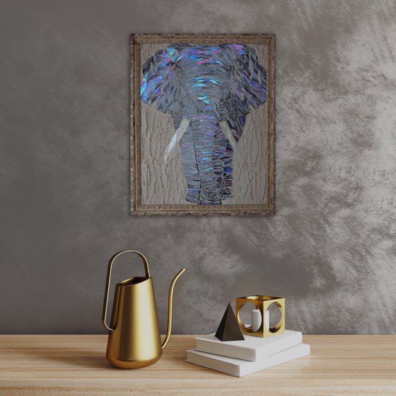 Glass mosaic Elephant