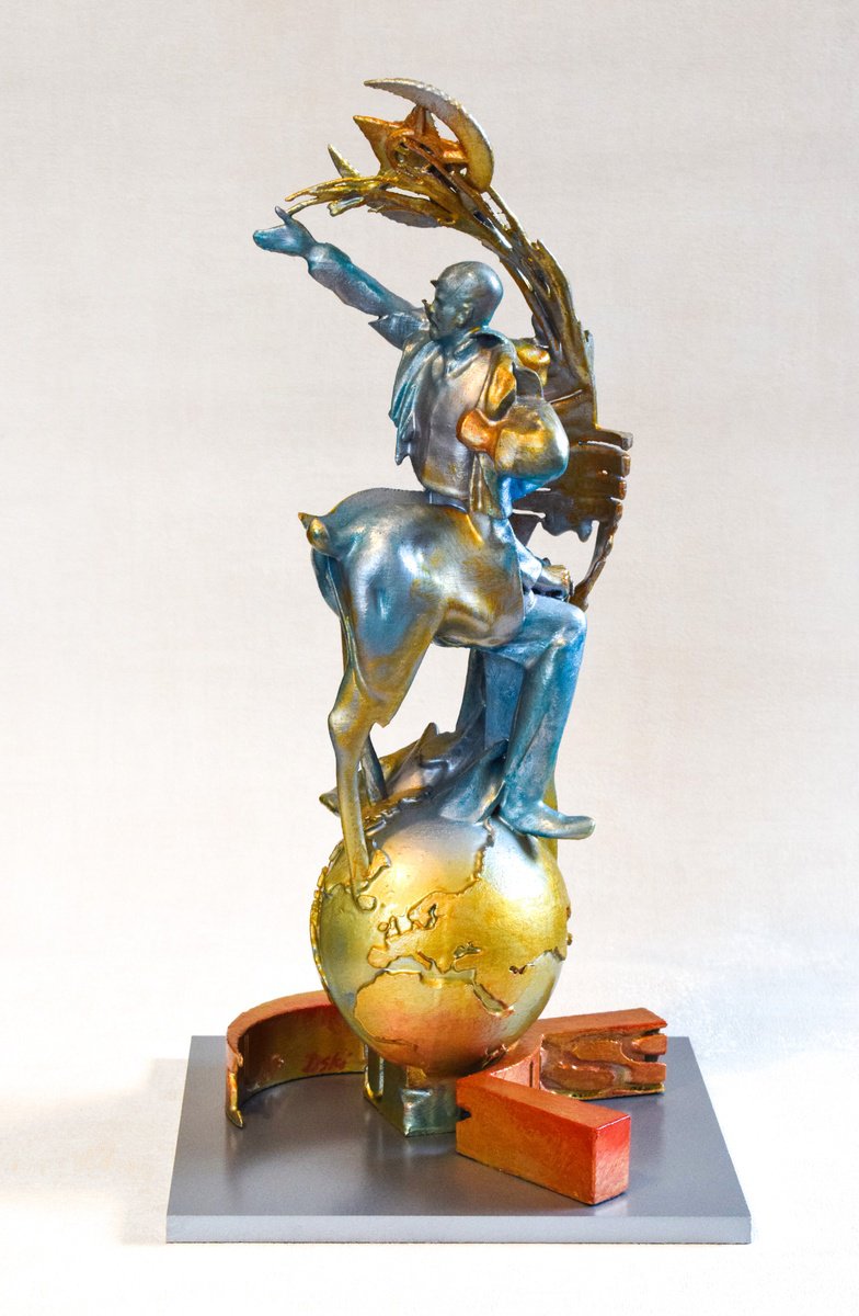 Urban And Pop Portrait Sculpture By Nikolay Devnenski, 8 X 15", Communards, Original Artwork