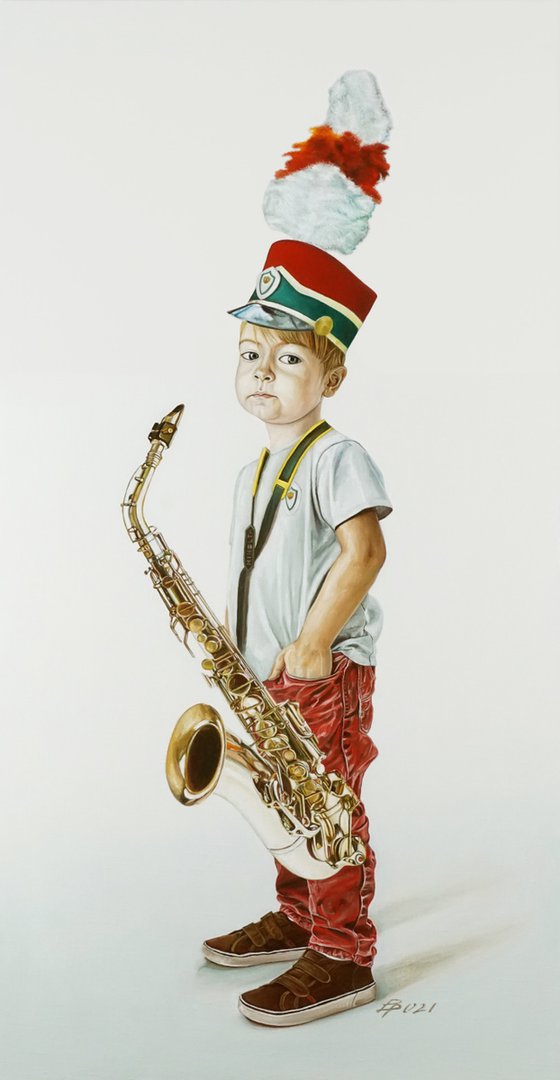 A little saxophonist