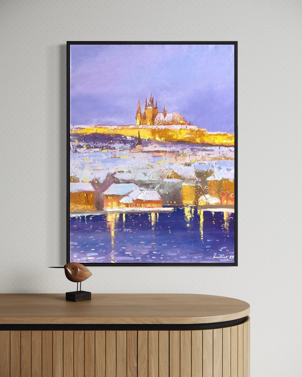 Winter In Prague By Volodymyr Smoliak, 24 X 31, Artwork For Sale On Artfinder