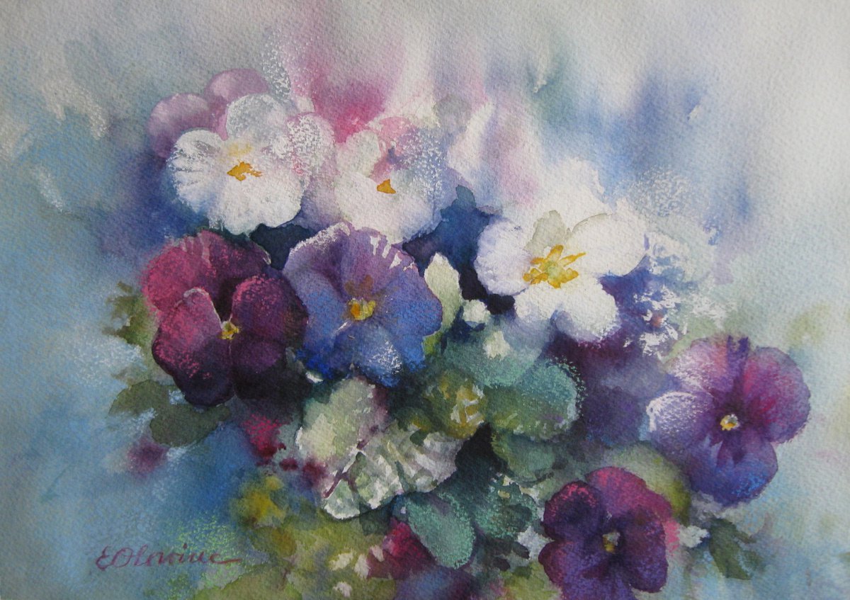 Flowers - Pansies by Elena Oleniuc