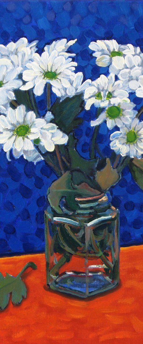 Chrysanthemums in a Jar by Richard Gibson