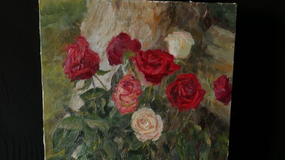 Red Roses - still life painting