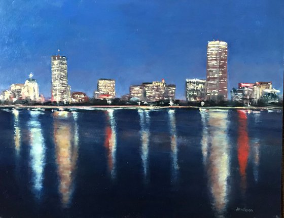 Boston Evening Reflections on the Charles River