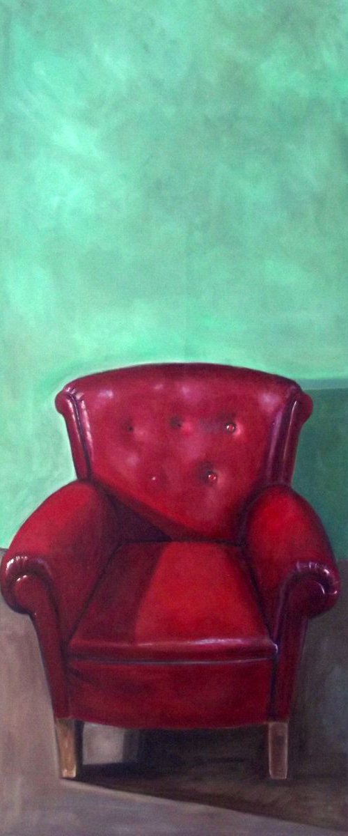 Red chair. by Alex Ocampo