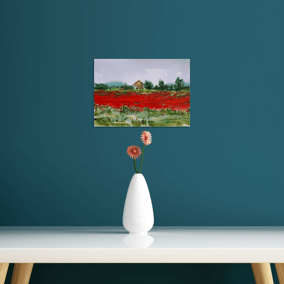 Poppies field IV /  ORIGINAL PAINTING