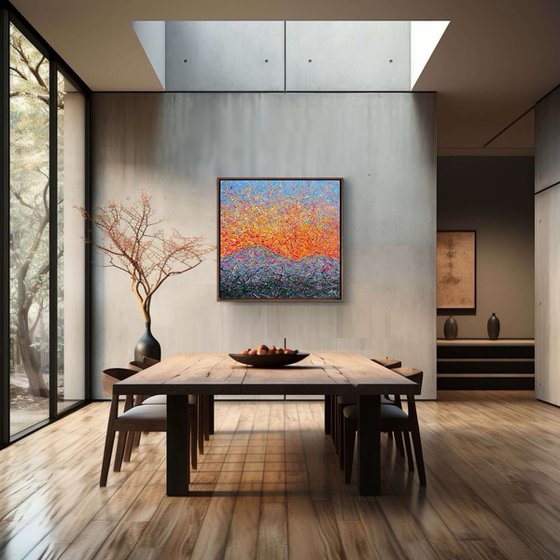 Golden Solace - diptych, framed