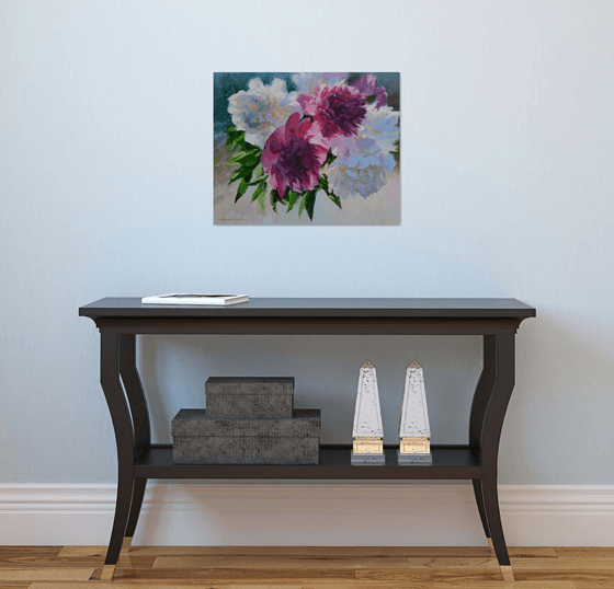 PEONIES ILLUMINATED BY THE SUN