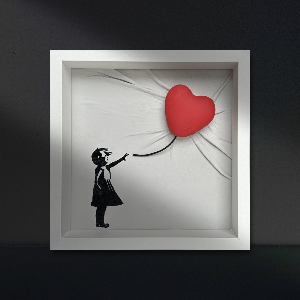 Girl With a Red Heart Balloon by Jakub DK - JAKUB D KRZEWNIAK