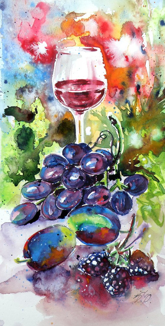 Wine and fruits II