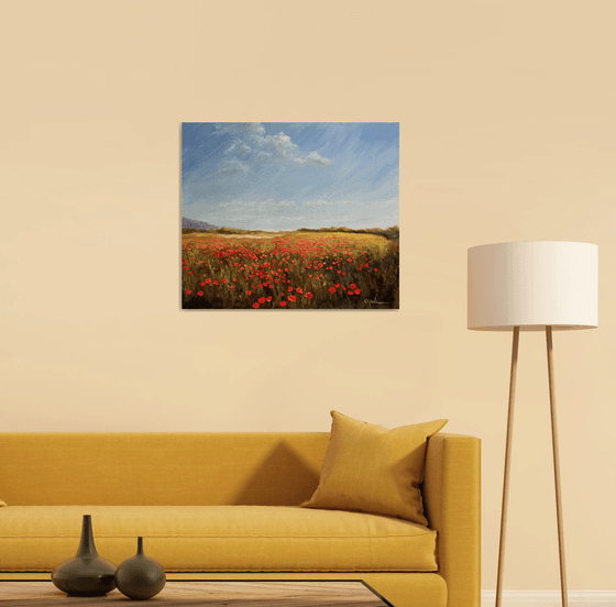 Poppies near the sea