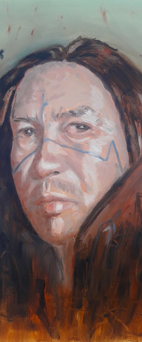 Human oil portrait 27x38cm by Tatiana Myreeva