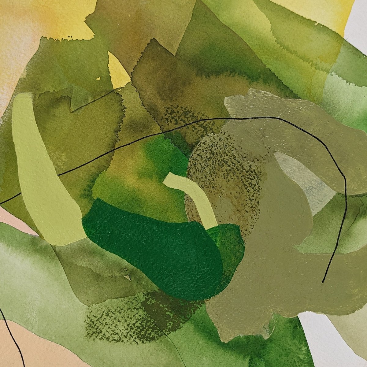 Abstract Painting By Smit Khond, 12 X 8", Summertime, I, Original Artwork