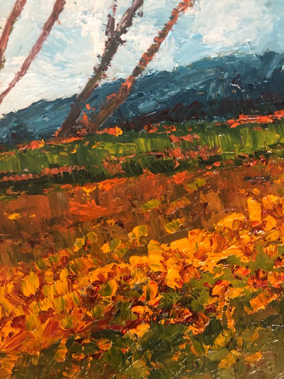 Falling down in autumn