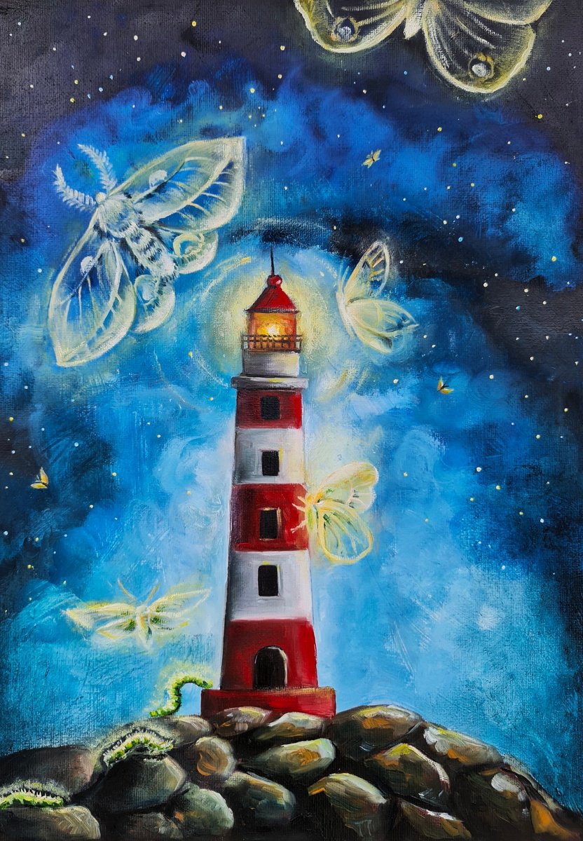 Surrealistic Landscape Oil Painting By Evgenia Smirnova, 12 X 16, Metamorphosis Of Light, Original Artwork